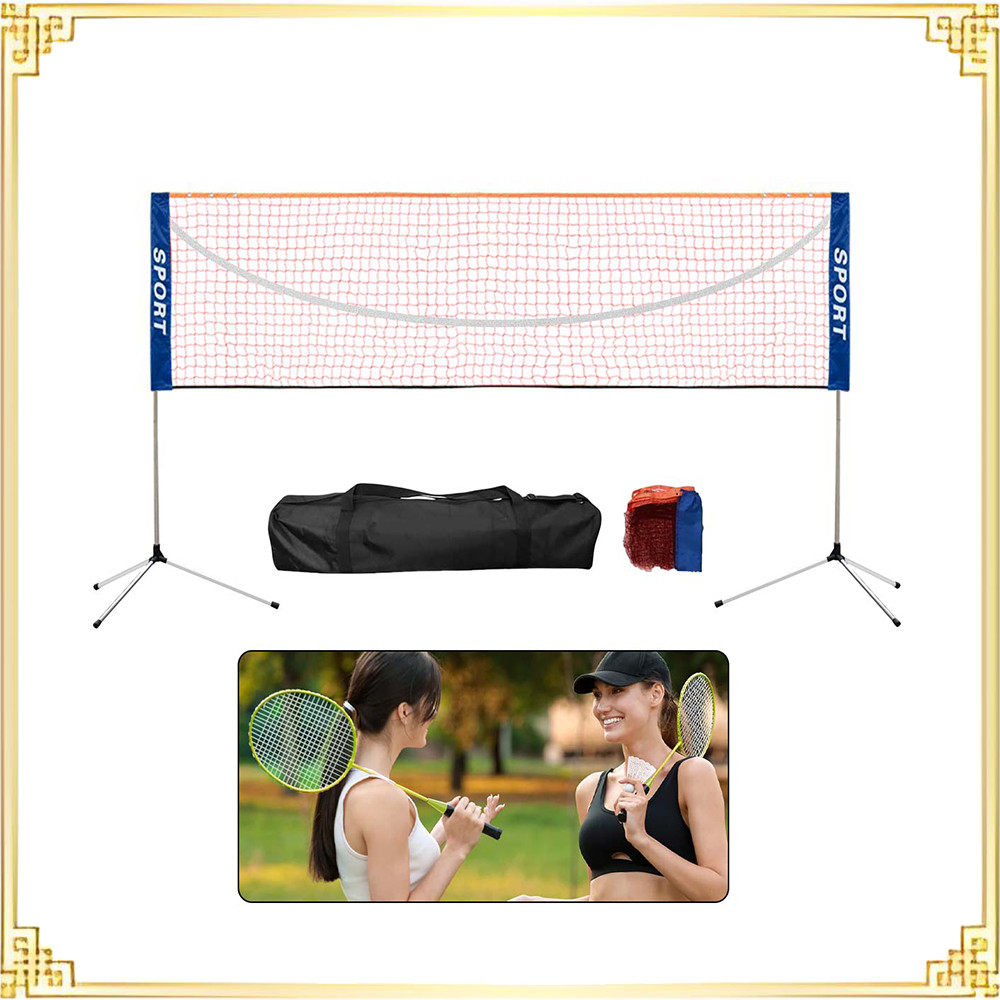 Ajuste de três velocidades da estrutura da rede de Badminton (75, 118, 160 cm) Comprimento da rede 508 cm com 1 sacola