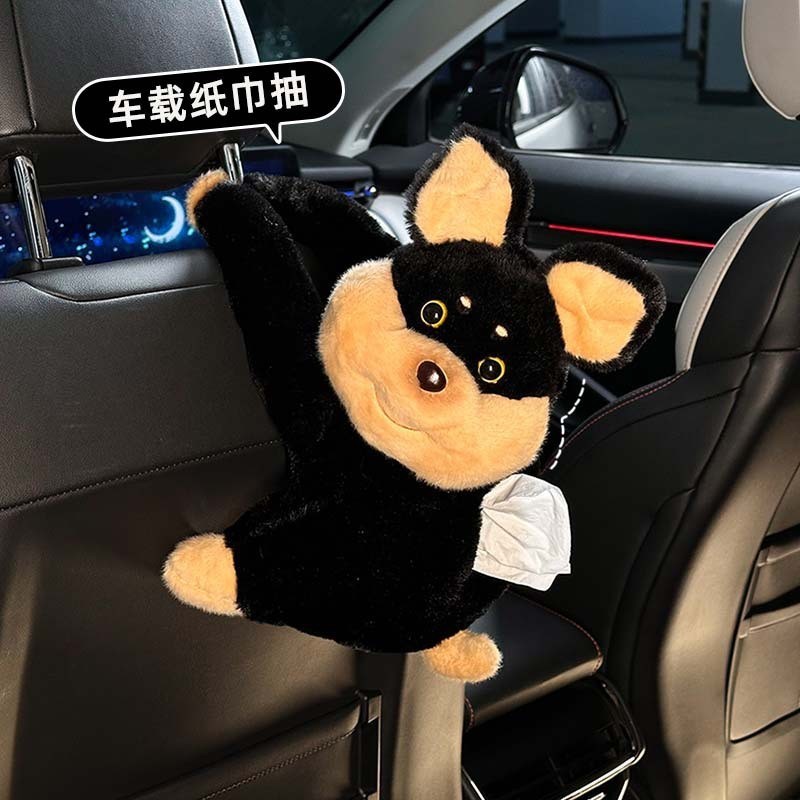 Criativo dos desenhos animados caixa de tecido do carro bonito abelha cão carro pendurado tipo caixa papel novo estilo c