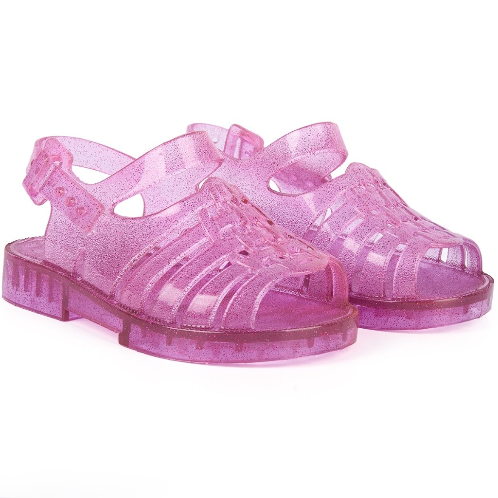 Sandália Infantil Menina Melissinha Aranha Aberta Escolar Glitter Fivela Leve Macia Antiderrapante