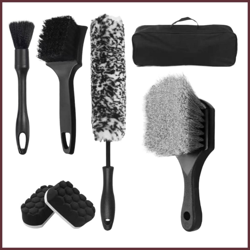 Kit De Escova Para Roda De Carro , À Prova De Arranhões , Ferramentas De Cerdas Duras E Macias , Detalhamento De Limpeza