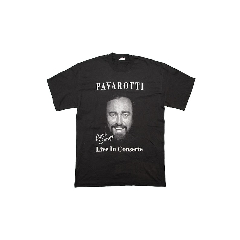 Camiseta Masculina Pavarotti Love Songs Opera Tenor Italiano Retrô Premium Estilosa Atemporal Retrô