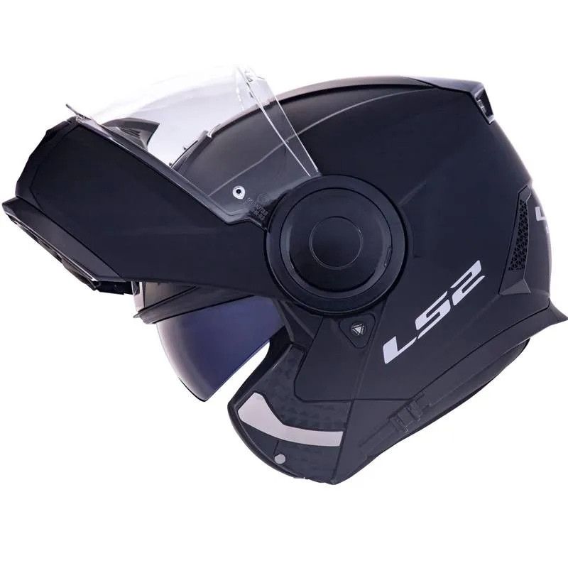 Capacete Ls2 Scope FF902 Monocolor Preto Fosco Escamoteável Articulado Robocop Com óculos Interno Masculino Feminino
