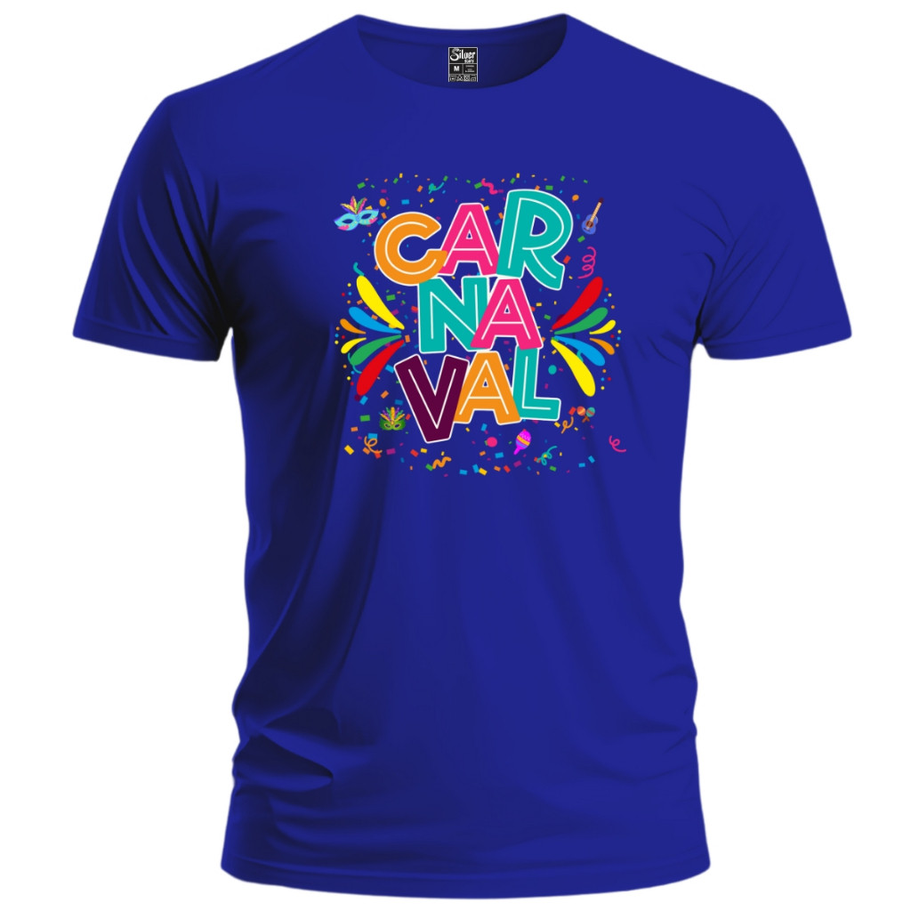 Camiseta De Carnaval Colorida 100%Algodão Blusa Unissex De Varias Cores em Oferta na Shopee