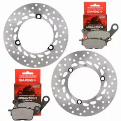 Kit Discos de Freio Nmax 160 Abs 2016-2025 + Pastilhas Diafrag