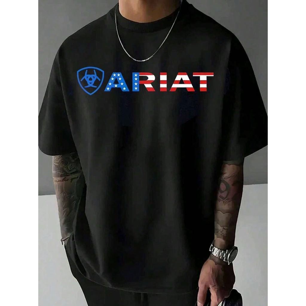 Camiseta Masculina Country Estampada Estrela Ariat, 100% Algodão