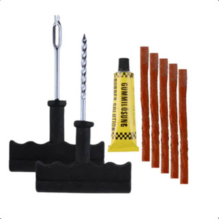 Kit Reparo De Pneu Sem Câmara Carro Moto C/ Cola E Ferramentas 8 Peças em Oferta na Shopee