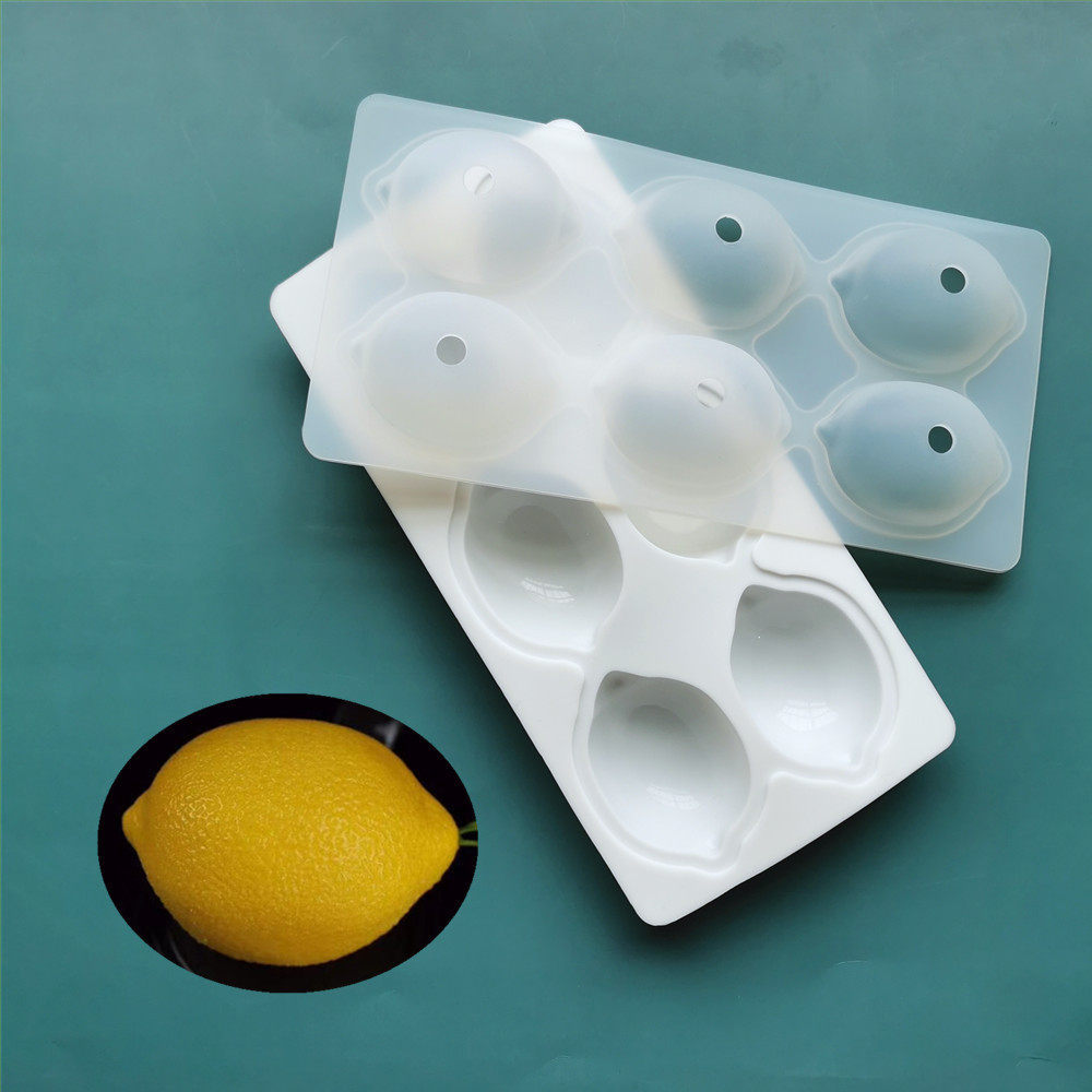 Molde de bolo de silicone feito à mão, faça você mesmo, decoração de bolo, seis elos, limão, molde de bolo de silicone