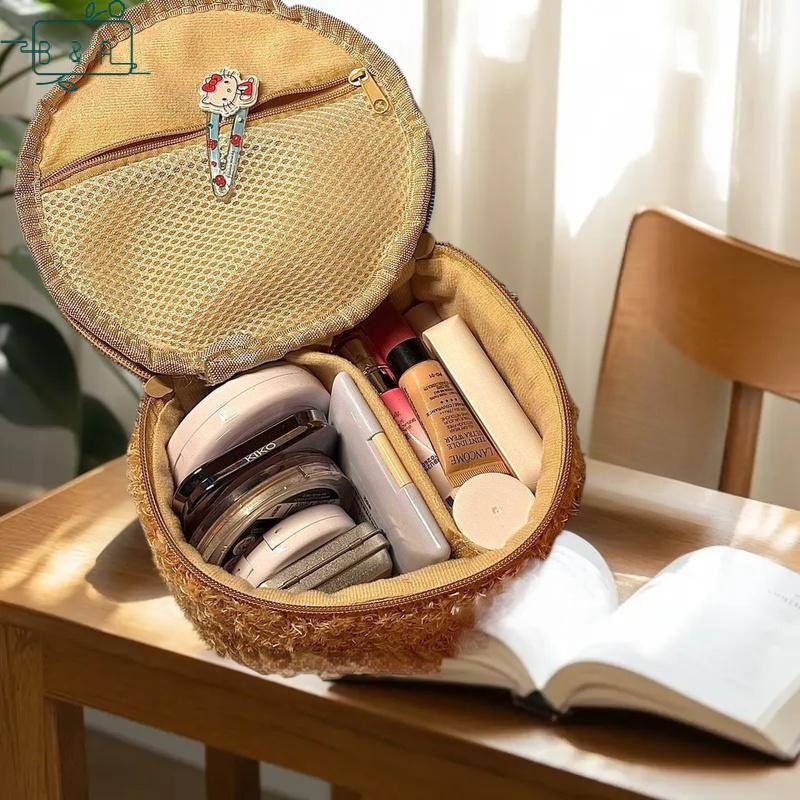 " B & A 1 Pc Estojo De Maquiagem De Pelúcia Anime Reld Bear Bolsa De Cosméticos Feminina Armazenamento De Joias Bolsas O
