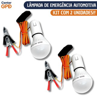 Kit 2 Luzes De Emergência Automotiva Pendente 12V Conexão Tipo Garra 5W Lampada Automotiva