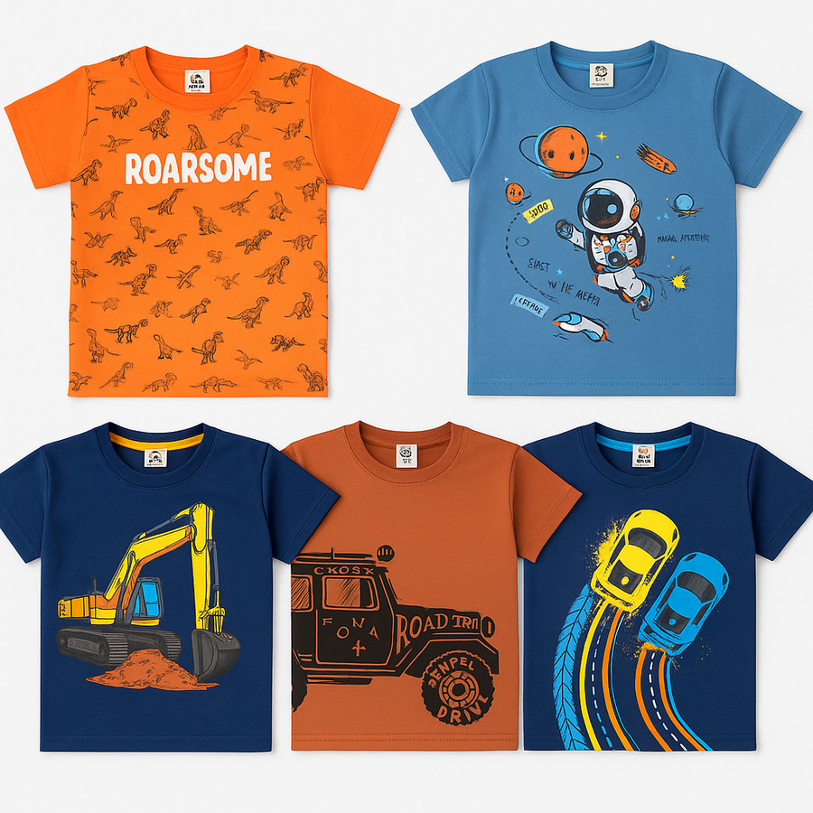 Kit  1PÇ / 2 PÇs / 3 PÇs / 4 PÇs ou 5 PÇs de Camisetas Menino Verão Algodão Tamanho 1 ao 16 anos.