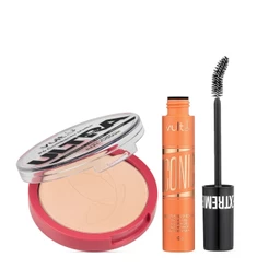Combo Pó Compacto Matte Ultrafino Cor V410 + Máscara de Cílios Extreme Iconic 10g