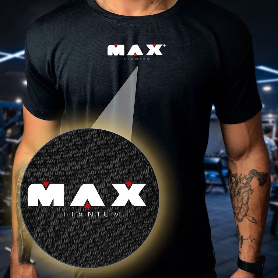 Camisa Dry Fit Masculina Esporte Modelo MAX 01 - Academia Corrida CrossFit Treino slim Ciclismo Suplemento