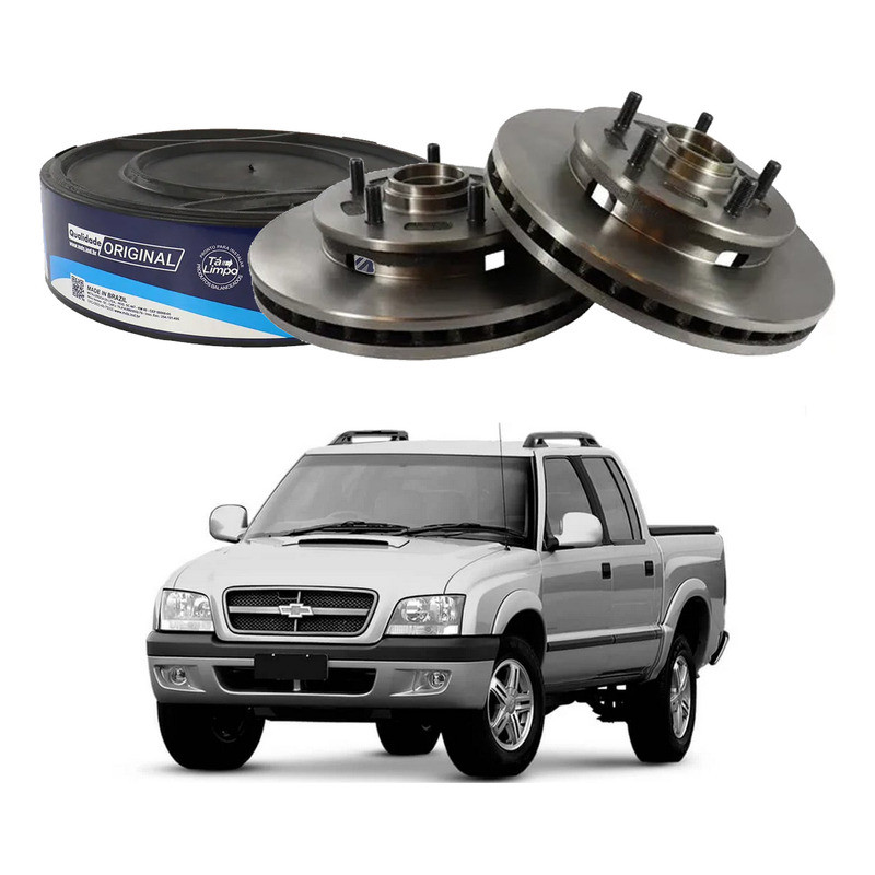 Par Disco Freio Dianteiro S10 4x2 4.3 2001 A 2004