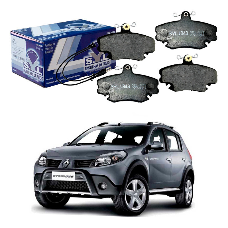 Pastilha Freio Dianteira, Sandero Stepway 1.6 2007 A 2014