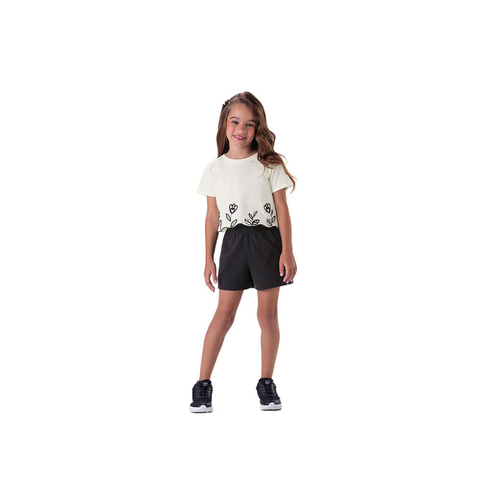 Conjunto Curto Flor Menina Marisol