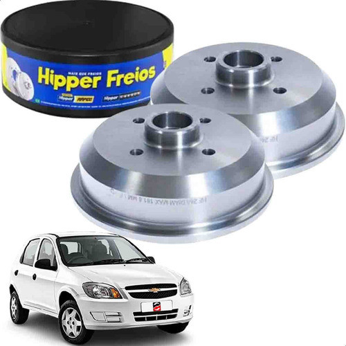 Par 2 Tambor De Freio Traseiro Com Cubo Celta Prisma... em Oferta na Shopee