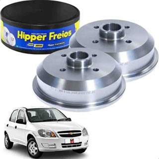 Par 2 Tambor De Freio Traseiro Com Cubo Celta Prisma... em Oferta na Shopee