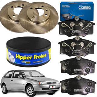 Kit Disco De Freio E Pastilhas Vw Gol 1995 96 97 98 99 2000 em Oferta na Shopee