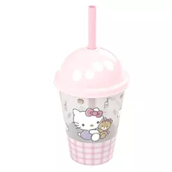 Copo Hello Kitty Canudo Shake Plástico 280 ml Plasútil