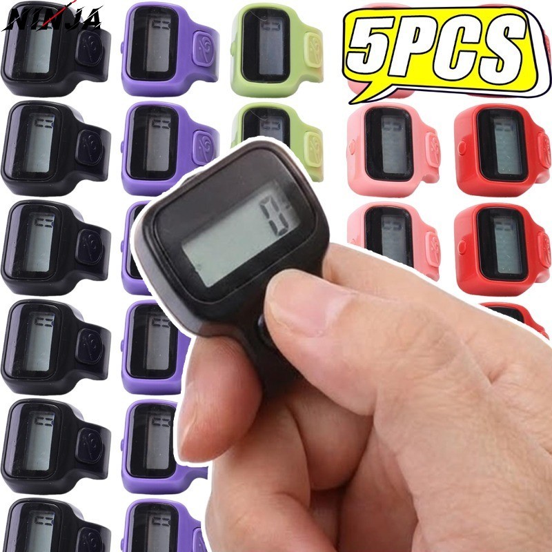 1/3/5 Unidades Contador Digital Clicker De Dedo Eletrônico-Pedômetros De Contagem De Botão Silencioso Portátil-Ferrament
