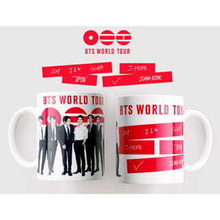 Caneca BTS Word Tour Army - BT21 - Porcelana Personalizada 325ML em Oferta na Shopee