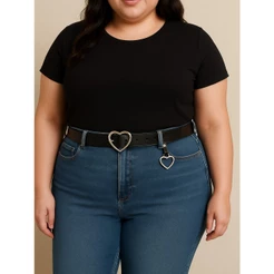 Cinto PLUS SIZE PINGENTE CORAÇÃO, um arraso!!