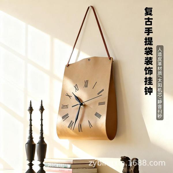 relogio de parede grande relogio de parede cozinha relogio de parede Relógio de parede de couro de alta qualidade luz lu