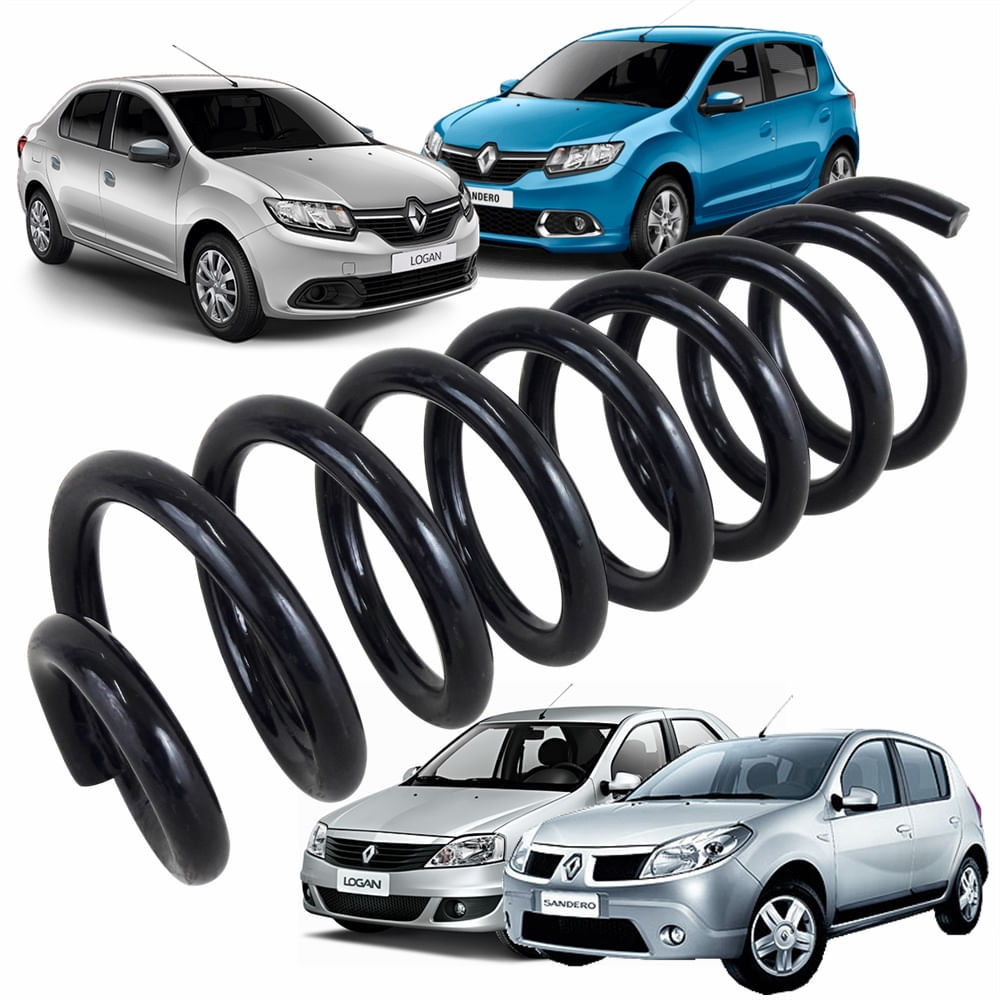 Mola Traseira Aliperti com GNV Renault Logan e Sandero Todos 2007 até 2020 Exceto Versão Stepway (Preço Unitário)