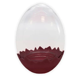 Ovinho Transparente Casquinha Marrom - 7cm - 10 unidades - Rizzo
