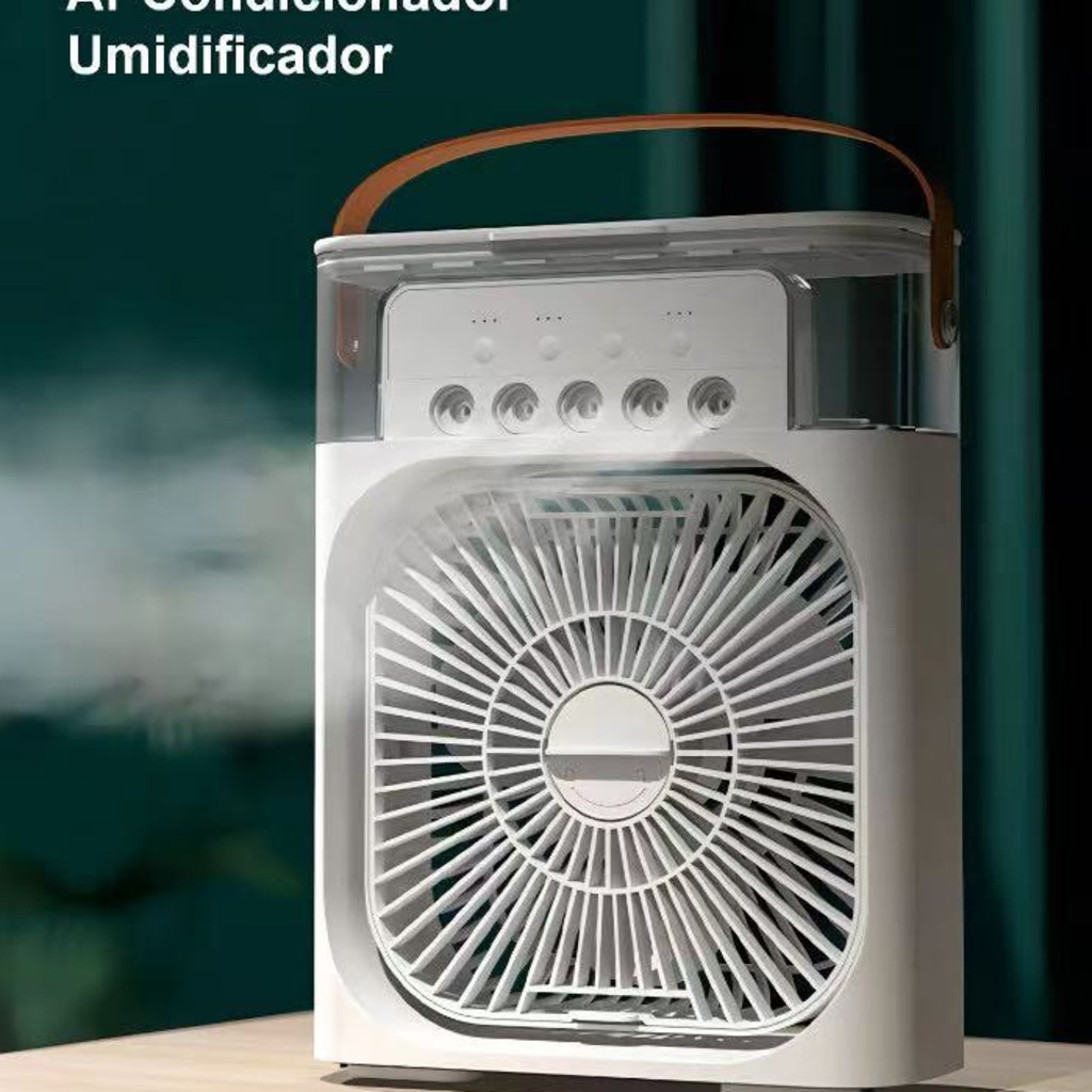 Mini Ar Condicionado Umidificador Ventilador Portátil USB Led Quarto Sala De Estar Escritório Mesa em Oferta na Shopee