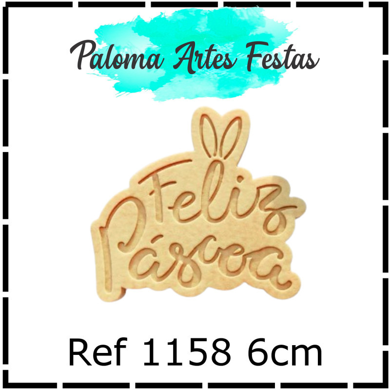 Carimbo + Cortador Feliz Páscoa Orelhinhas pasta americana biscuit