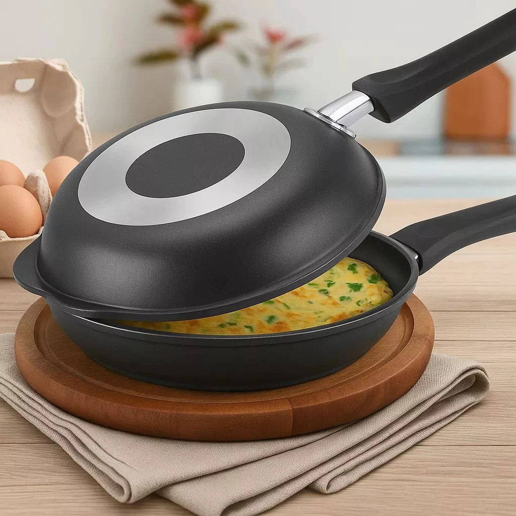 Frigideira Dupla Antiaderente Sanduicheira Grill Panquequeira Hamburgueira Panela Chapa Virar Alimentos Cozinha Lanche