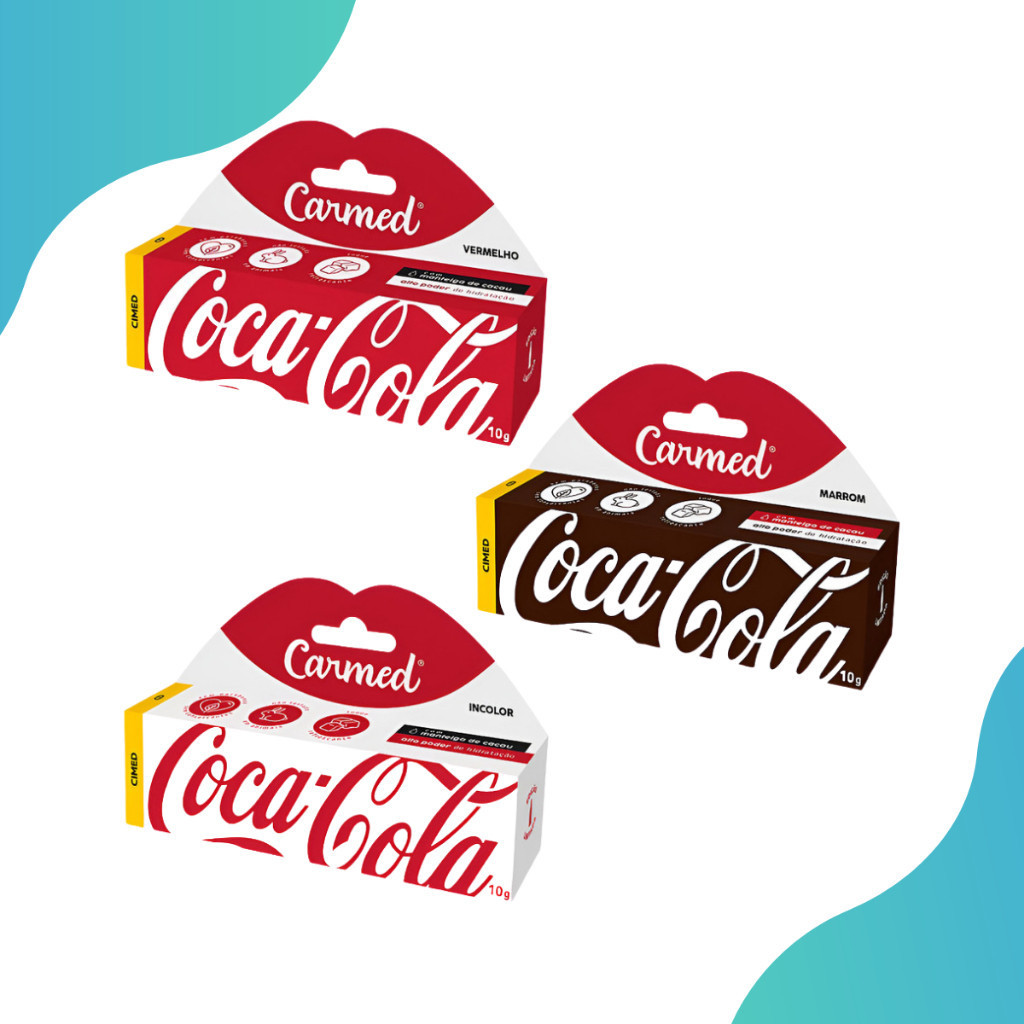 Kit 3 Und Hidratante Labial Carmed Coca-cola 10g