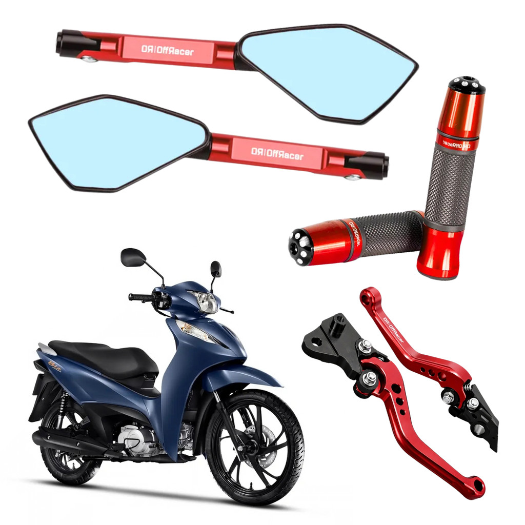 Kit Manete Esportivo Manopla Retrovisor Biz 125 2025 2026
