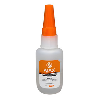 Cola Instantânea Adesiva Multiuso Ajax 20g Fixação Rápida Branco