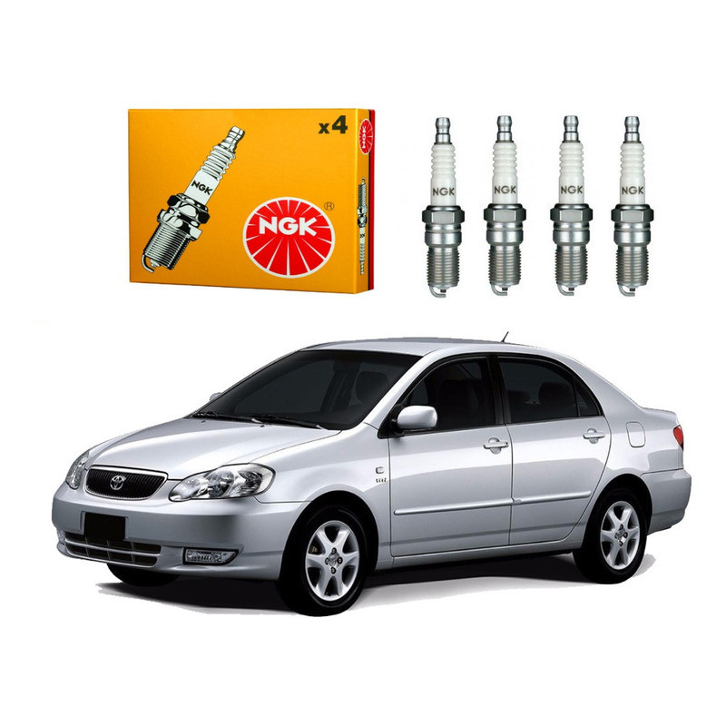 Jogo Velas Ngk Corolla 1.6 1.8 16v 2002 A 2007