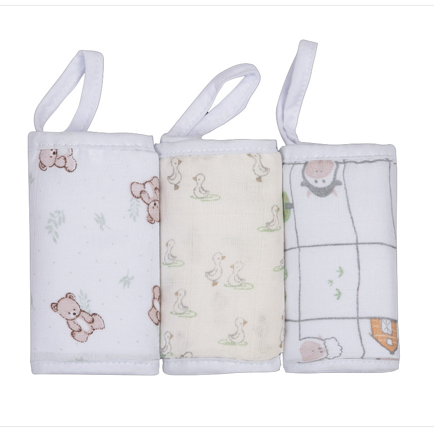 Kit Pano De Boca Infantil Papi Soft Estampa Urso -  03 Peças em Oferta na Shopee