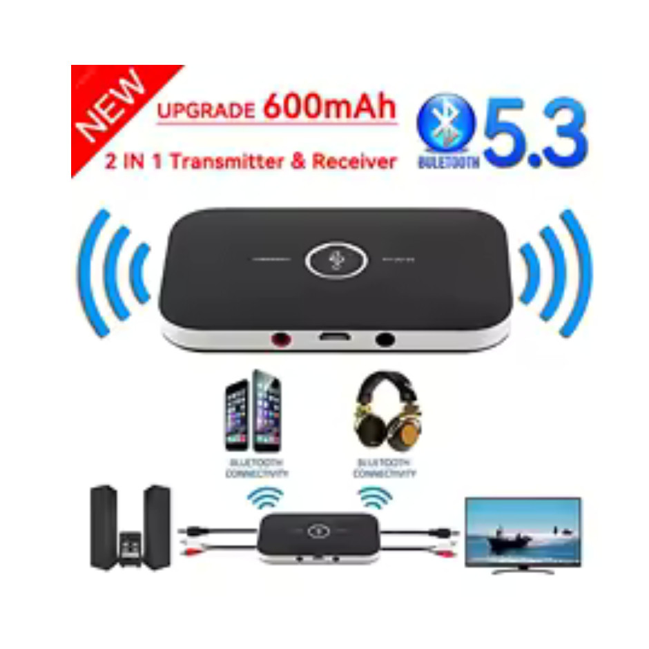 Áudio Transmissor Receptor Bluetooth 5.3 TV Som RCA 2 em 1