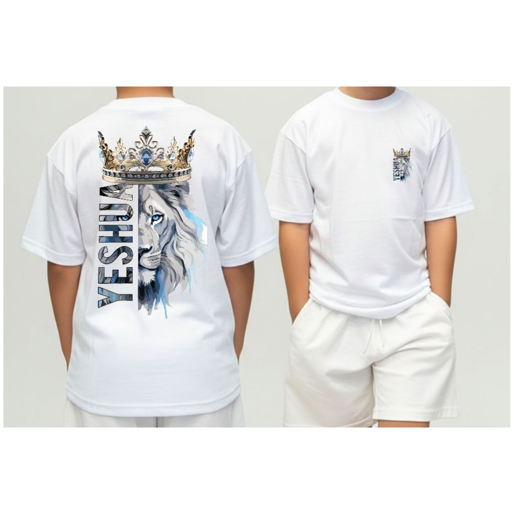 STREETGANG Camiseta Infantil Malha 30.1 100% Algodão Juvenil Estilosa Camisa Religiosa Jesus Cristo Yeshuaa
