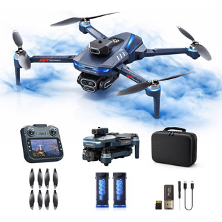Drone Gt8 Profissional 4k Tela No Controle 1 Baterias com WiFi, Fotografia aérea, Helicóptero, Quadcopter Dobrável +Bag