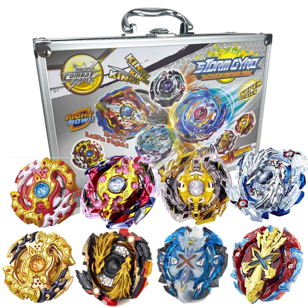 KIT MALETA BEYBLADE 8 PIÕES MAIS ACESSÓRIOS BURST STORM COMPLETA -  ENVIO EXPRESS