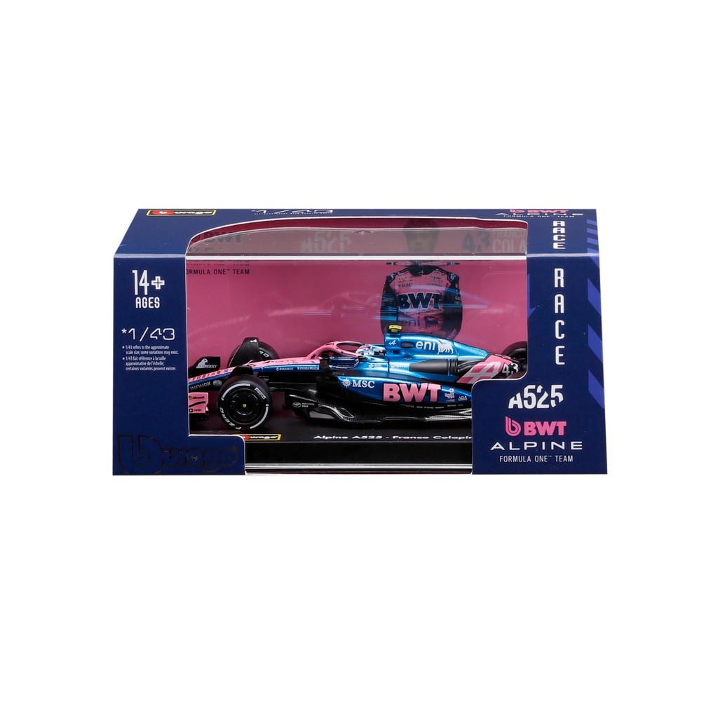 1:43 RACE FORMULA BWT ALPINE F1 TEAM A525 W/HELMET (2025)