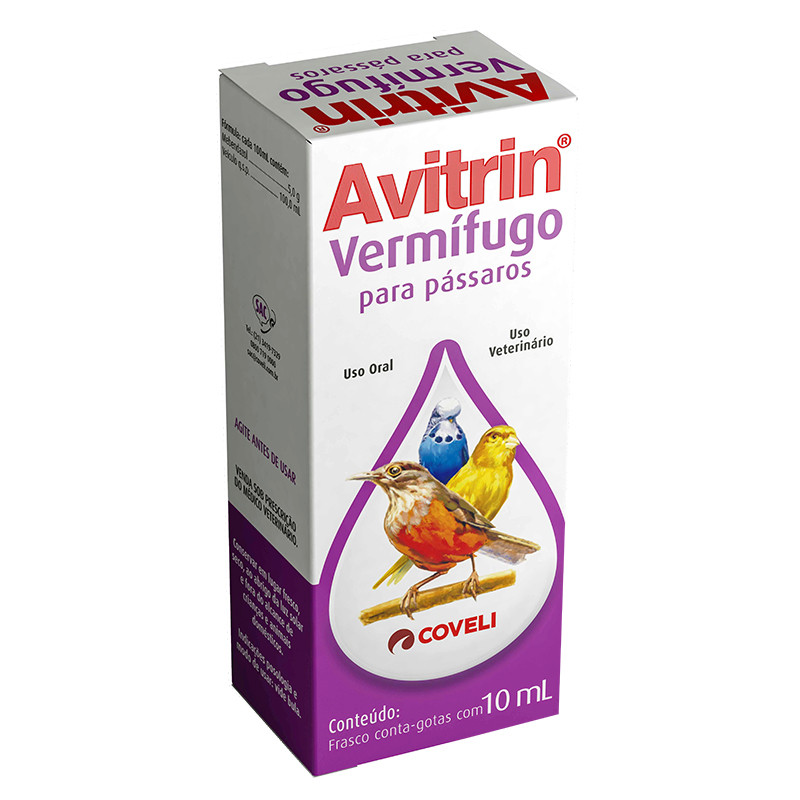Avitrin Vermífugo 10 ml - Coveli