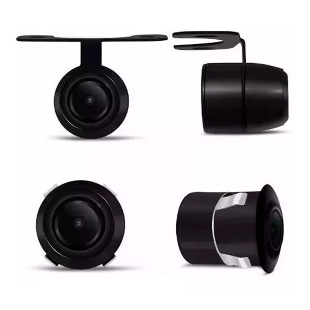 Câmera Ré 2x1 First Option XD-021E 170° Compacta Lente à Prova Dágua RCA Cabo 6m Broca Instalação em Oferta na Shopee
