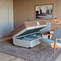 Cama Box Baú Solteiro + Colchão Ortopédico Prime D45 88x188