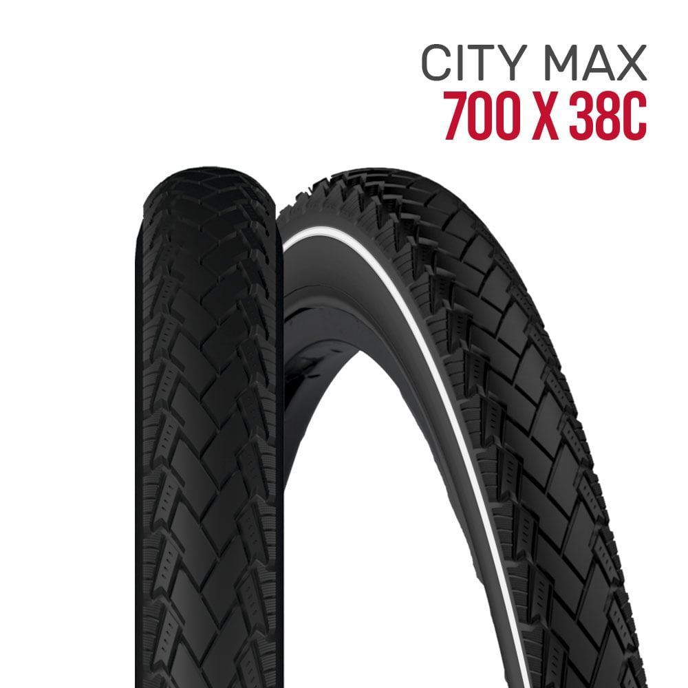 Pneu 700x38C City Max Preto com Faixa Refletiva – Bike Urbana Speed Híbrida em Oferta na Shopee