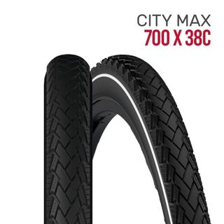 Pneu 700x38C City Max Preto com Faixa Refletiva – Bike Urbana Speed Híbrida