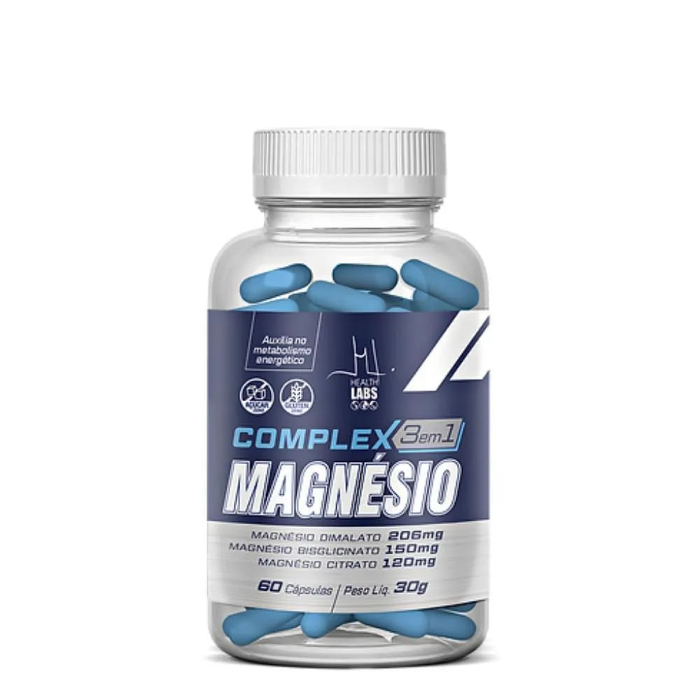 Complex Magnésio 3 Em 1 Health Labs 60 Cápsulas em Oferta na Shopee