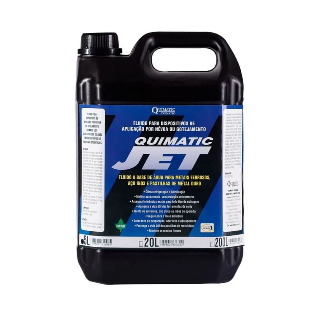 Fluido De Corte Tapmatic Jet Quimatic 5 Litros Qj2 Usinagem Metais Rosqueamento Corte Industrial
