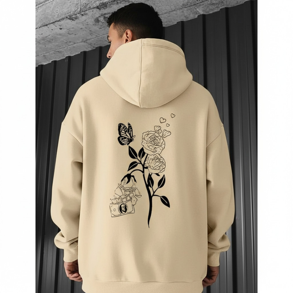 Moletom Canguru No Money But Love Capuz e Bolso Flanelado Masculino Feminino Unissex Blusa De Frio